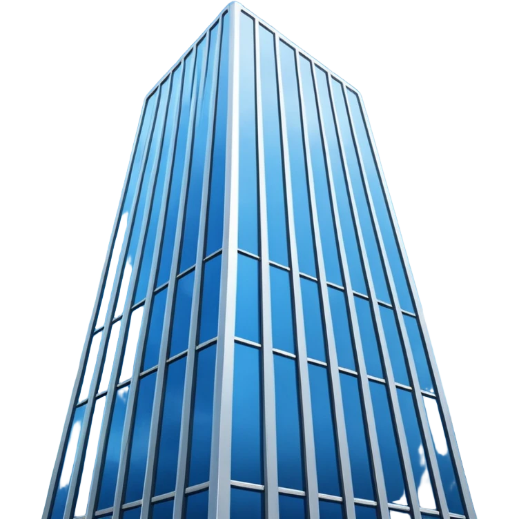 Blue bank building emoji