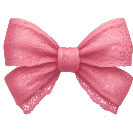 Pink lace bow emoji