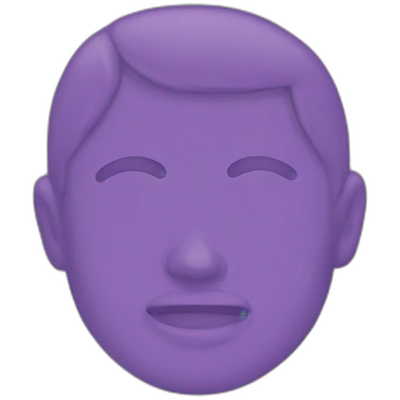 Purple drawing emoji