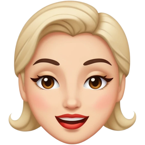 A wink face but hot emoji
