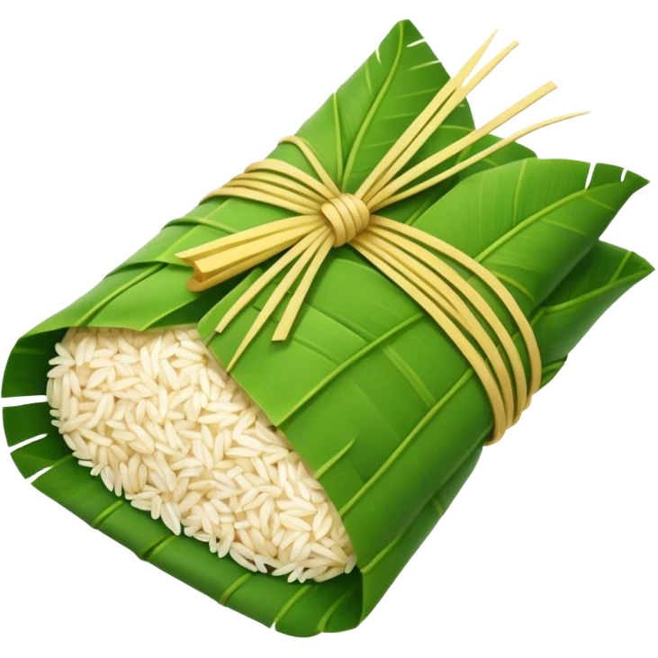 rice wrapped in banana leaf emoji