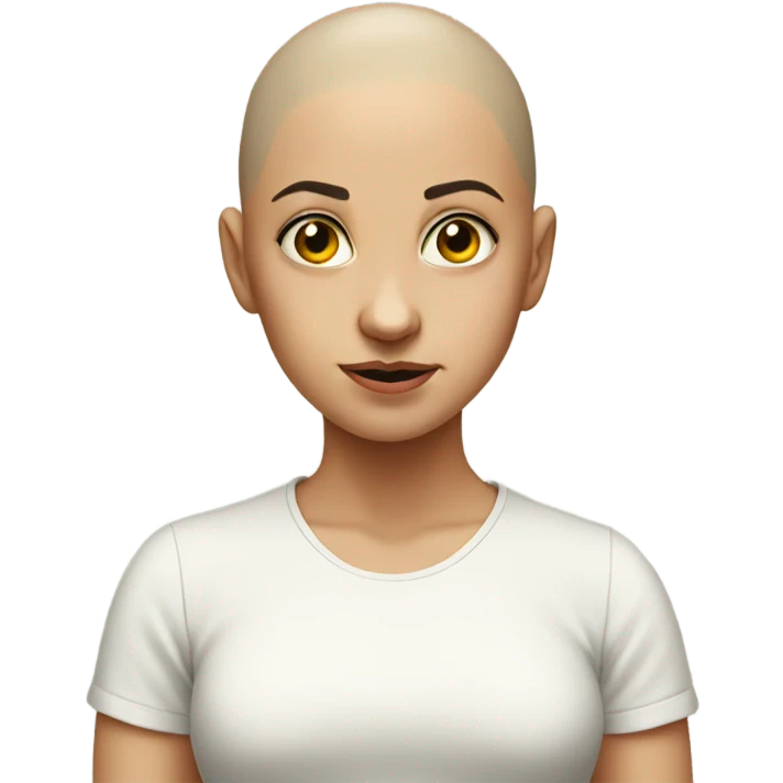 bald meme portrait of girl emoji