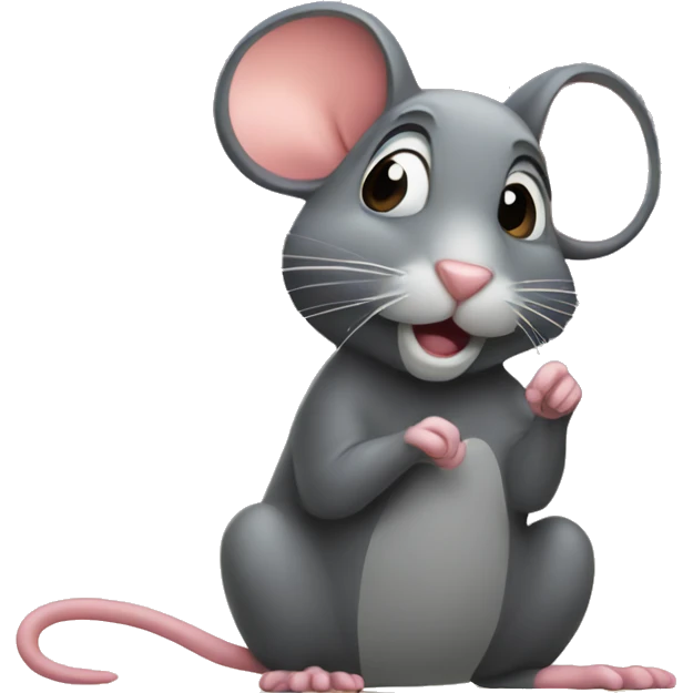 Mouse watching firework emoji