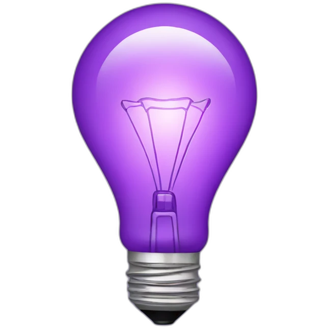 purple light bulb emoji