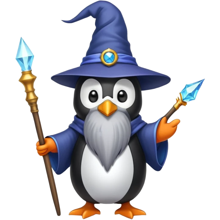 Penguin Wizard emoji