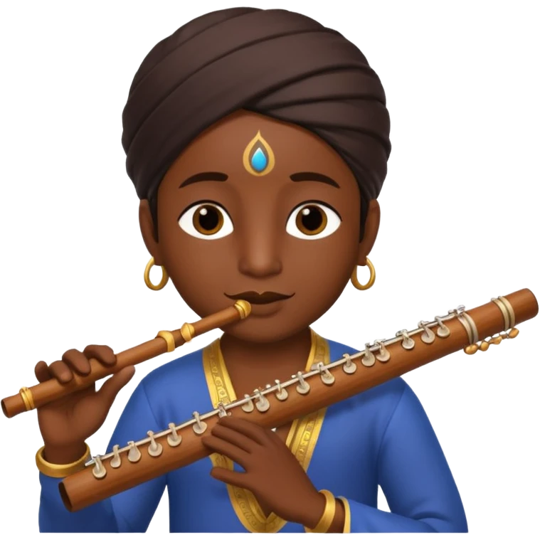 Krishna with flute emoji