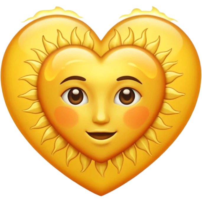 sun themed heart emoji