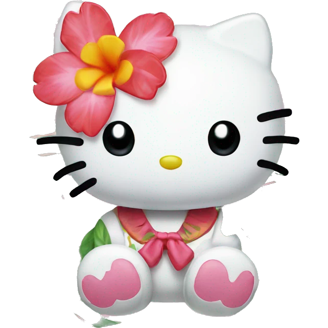 Tropical hello kitty  emoji