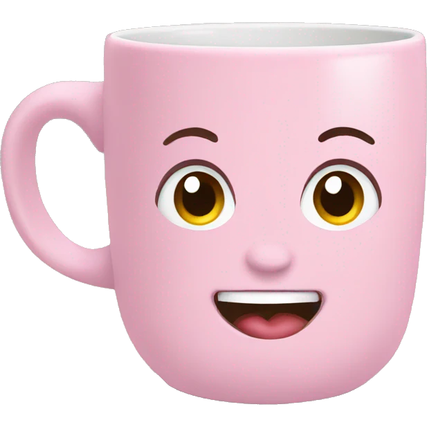 Light pink coffee mug emoji