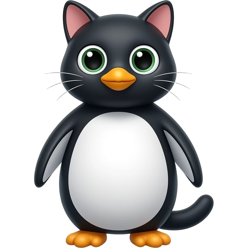 Penguin cat emoji
