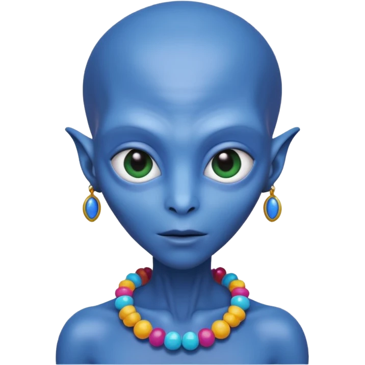 alien living in desert, colorful, accessories, just face  emoji