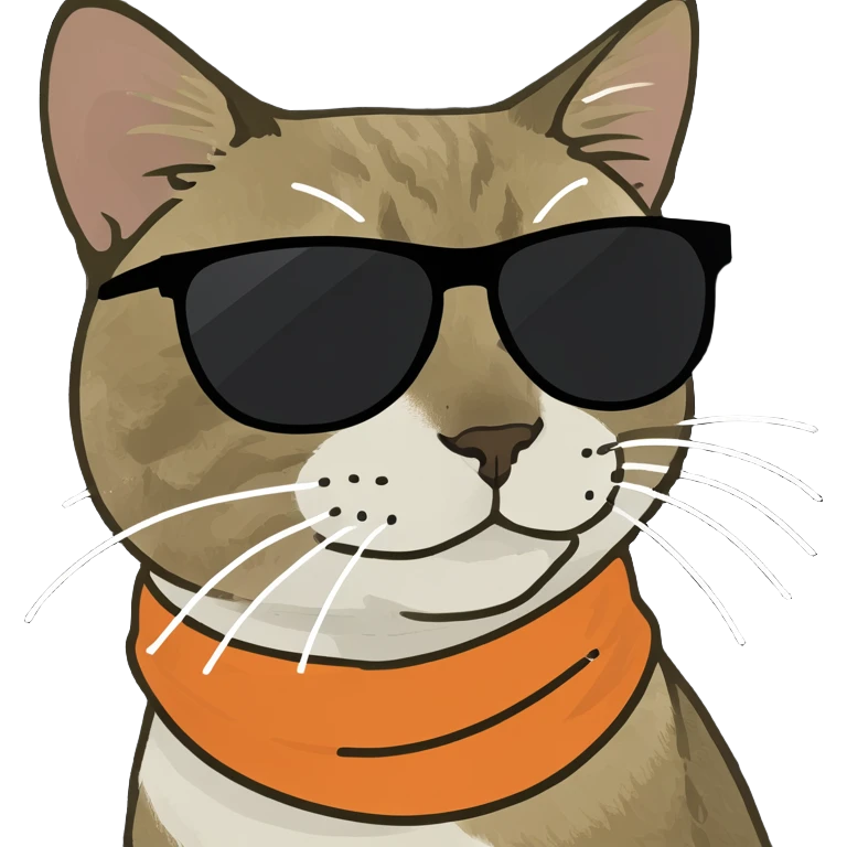 Cat with sunglasses emoji
