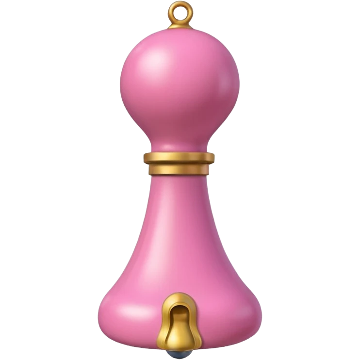 long, curved, skin toned shaft with bulbous bell-shaped pink top emoji