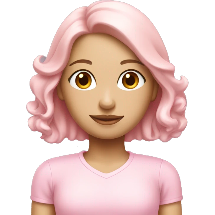 Pilates light pink girl emoji