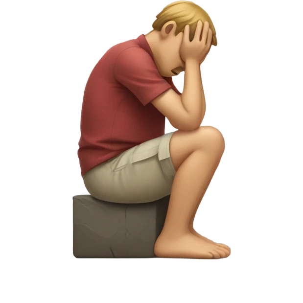 Blocked and sad emoji