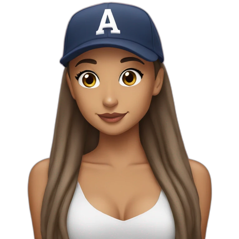 Ariana grande with cap emoji