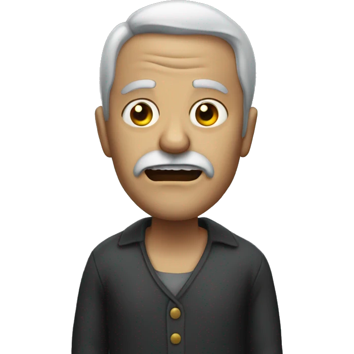 Scary man emoji