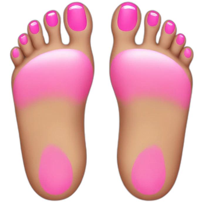 Pink toes emoji