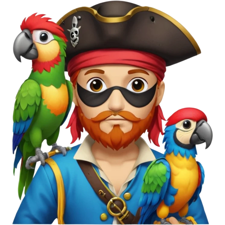 pirate and parrot emoji