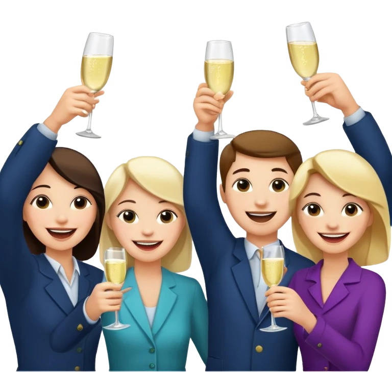 cheers and shouting happiness emoji