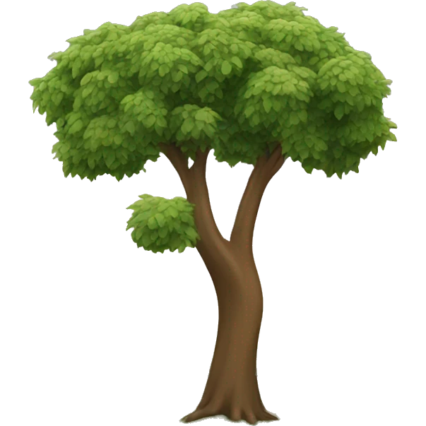 Tree in front of road sign  emoji