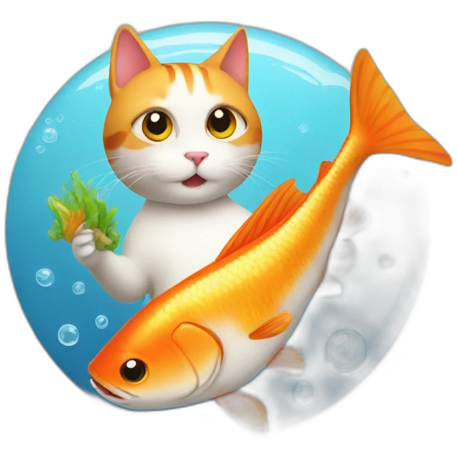 Cat + fish emoji
