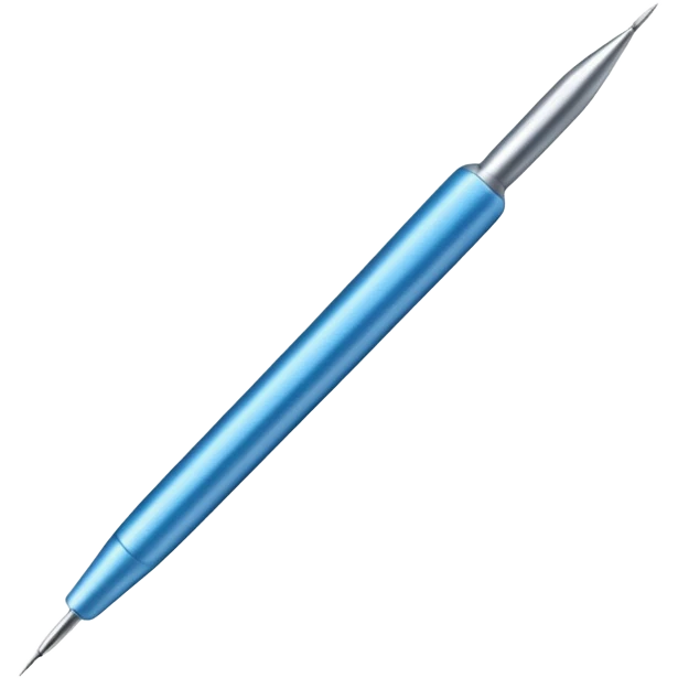 sewing needle with blue thread emoji