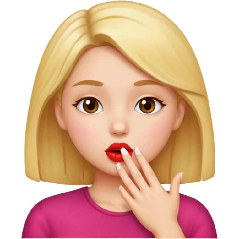 Girl giving a kiss emoji