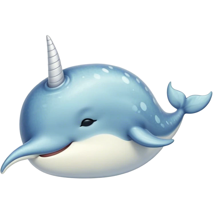 Meme-Worthy Cute Sleeping Narwhal Portrait Emoji, Head resting peacefully with a contented smile, showcasing a streamlined, mottled body with a softly spiraled ivory tusk and eyes gently closed in serene slumber, Simplified yet adorably endearing features, highly detailed, glowing with a soft, drowsy arctic light, high shine, relaxed and utterly lovable, stylized with an air of playful laziness, soft glowing outline, capturing the essence of a sleeping narwhal that feels destined to become the next viral icon of adorable rest! emoji