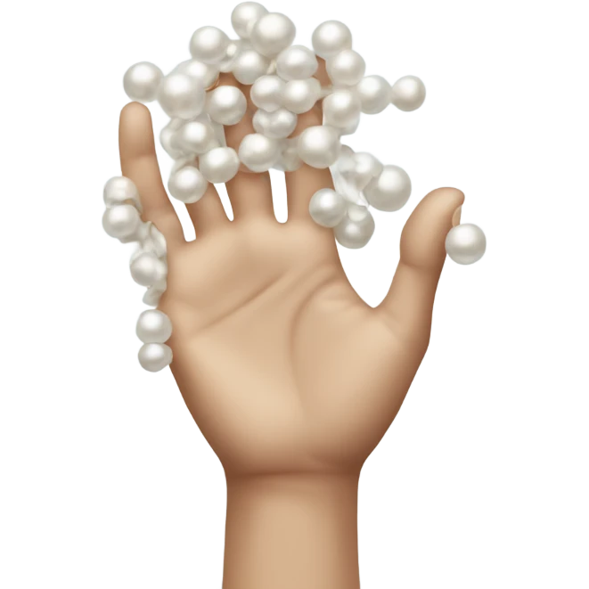 Hand clutching pearls emoji