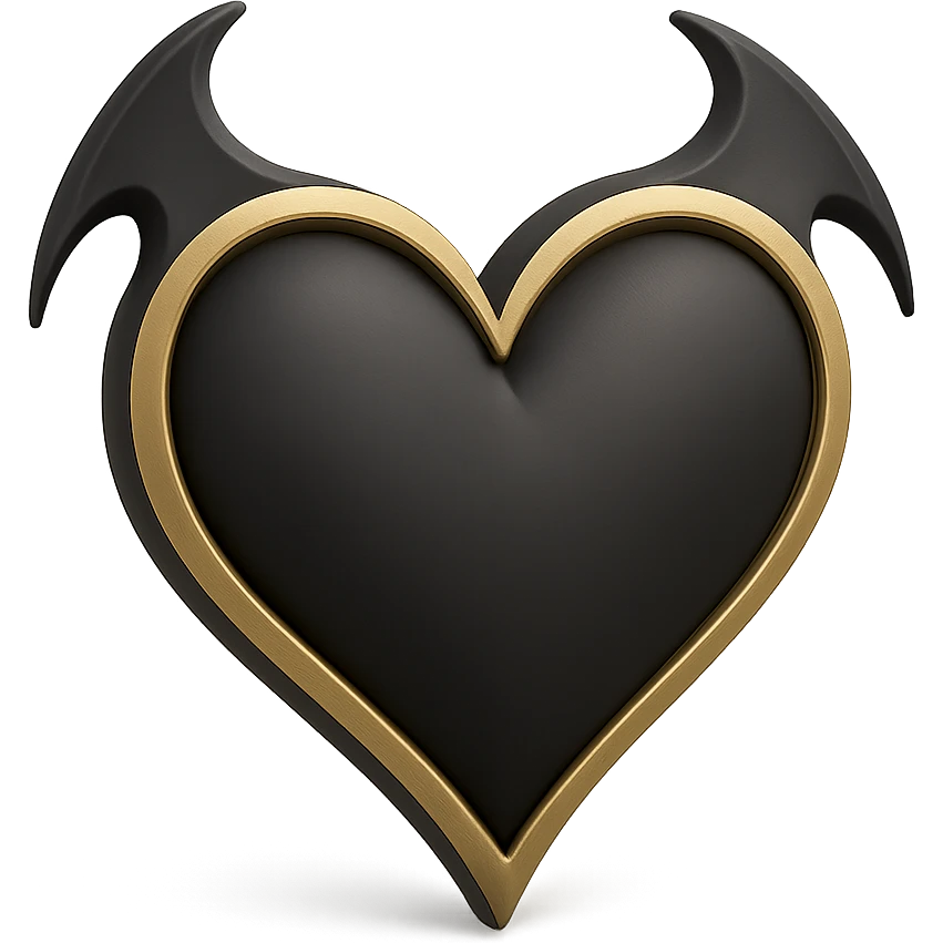 3d gothic heart  effect
 emoji