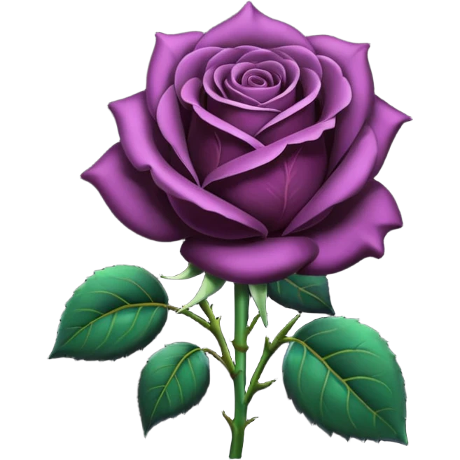 a rose in black style emoji