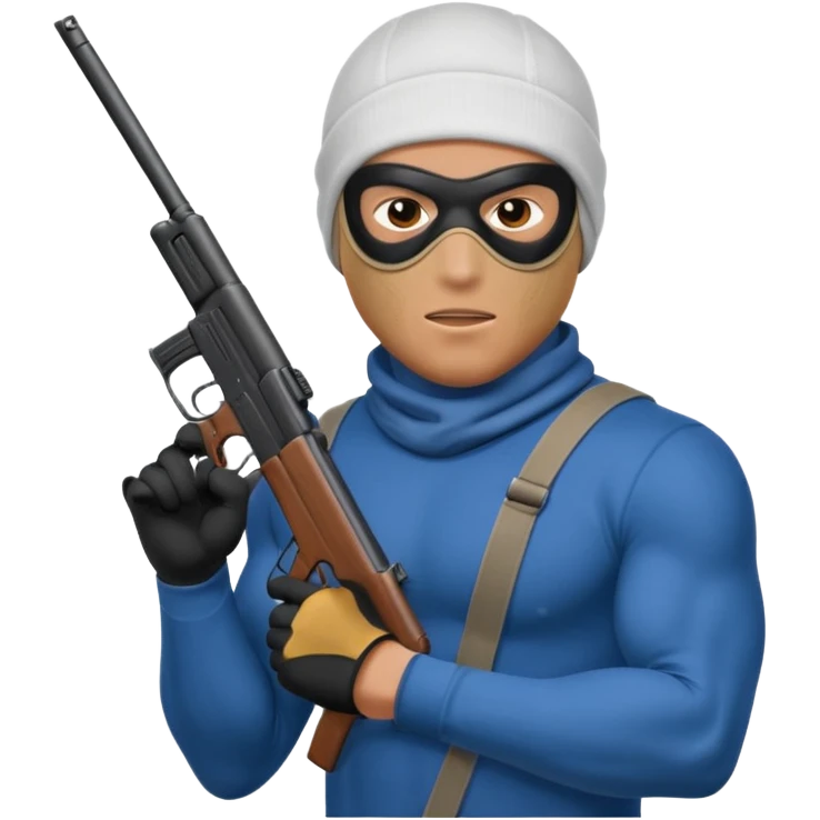 Meathead robbing a bank emoji
