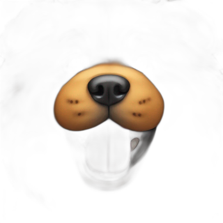 Red Chow chow dog emoji