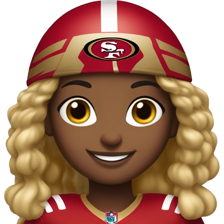 smiling girl 49ers emoji