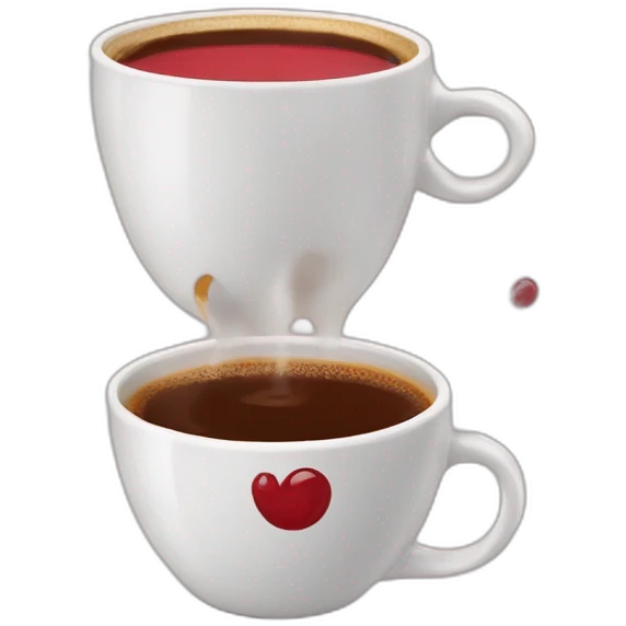 Tasse de café rouge emoji