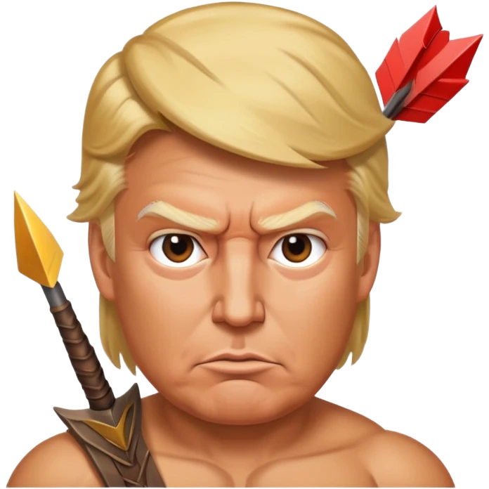 Donald Trump buff with an arrow through his head  emoji