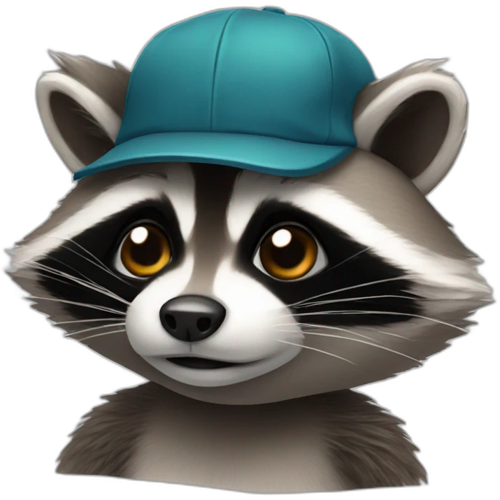 racoon with caps emoji