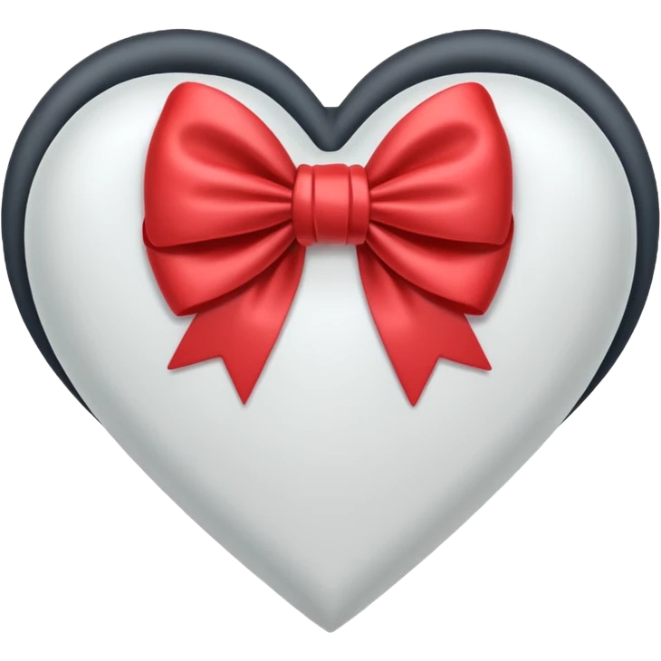 heart with a bow, white emoji