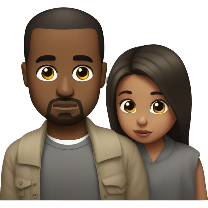 Kanye west con su hija north west emoji