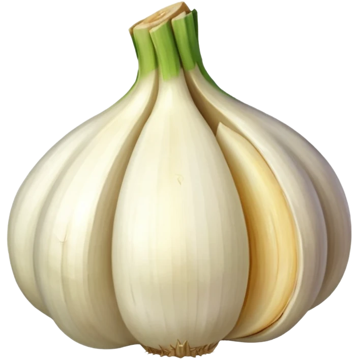 garlic with cut piece emoji