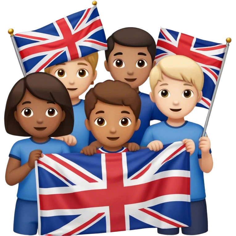 british flag with children emoji