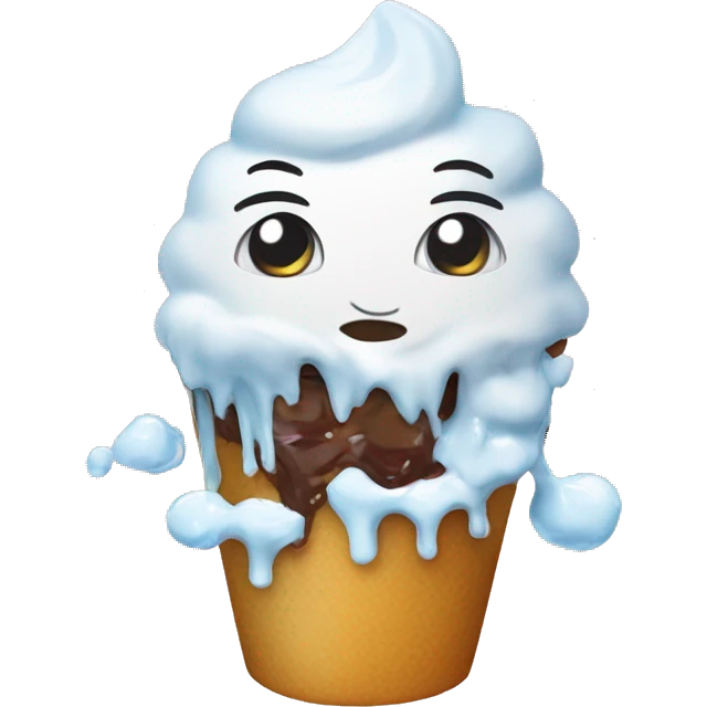Cyprien qui mange une glace emoji