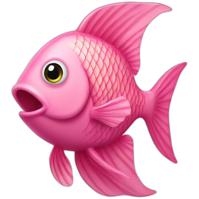 Pink fish emoji