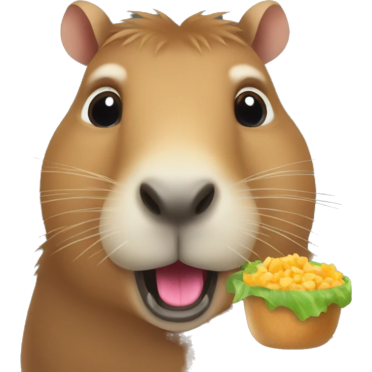 capybara with food emoji