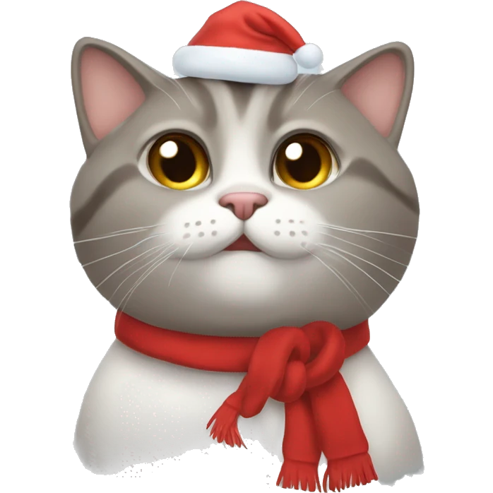 un chat habiller en père noël  emoji
