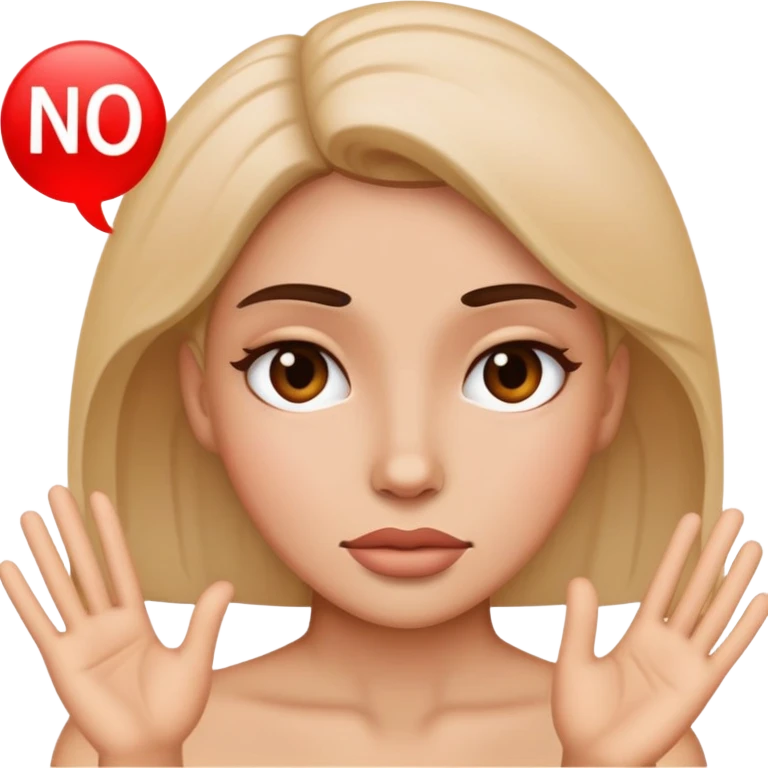 Woman saying no emoji