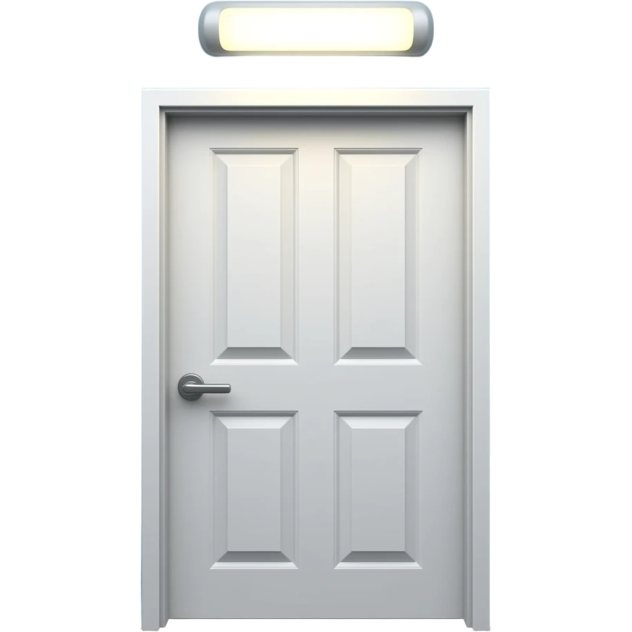 Door with a light above it emoji