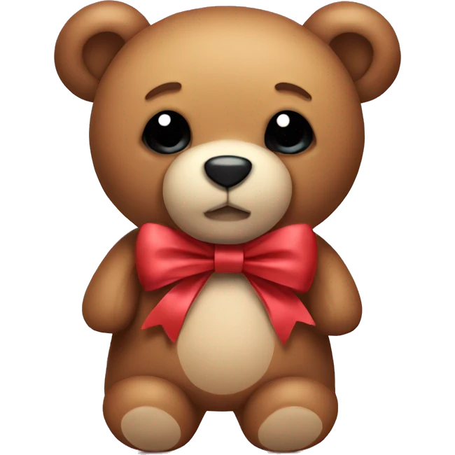 Teddy bear with a bow emoji