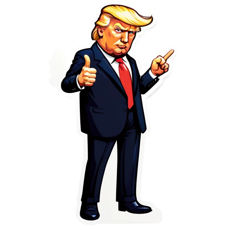 Donald trump middle finger emoji